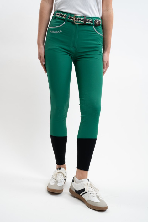 Pantalón de equitación Jaltika Fix system grip - Verde esmeralda
