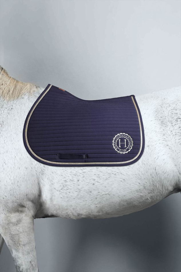 Karembar Tapis de selle Rider - Navy/Light Gold