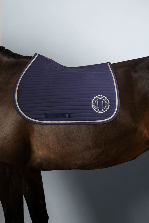 Karembar Rider Satteldecke - Navy/Light Gold