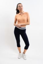 Brookie Legging Volledig Zittende Dames - Navy/Apricot Brookie Legging Volledig Zittende Dames - Navy/Apricot