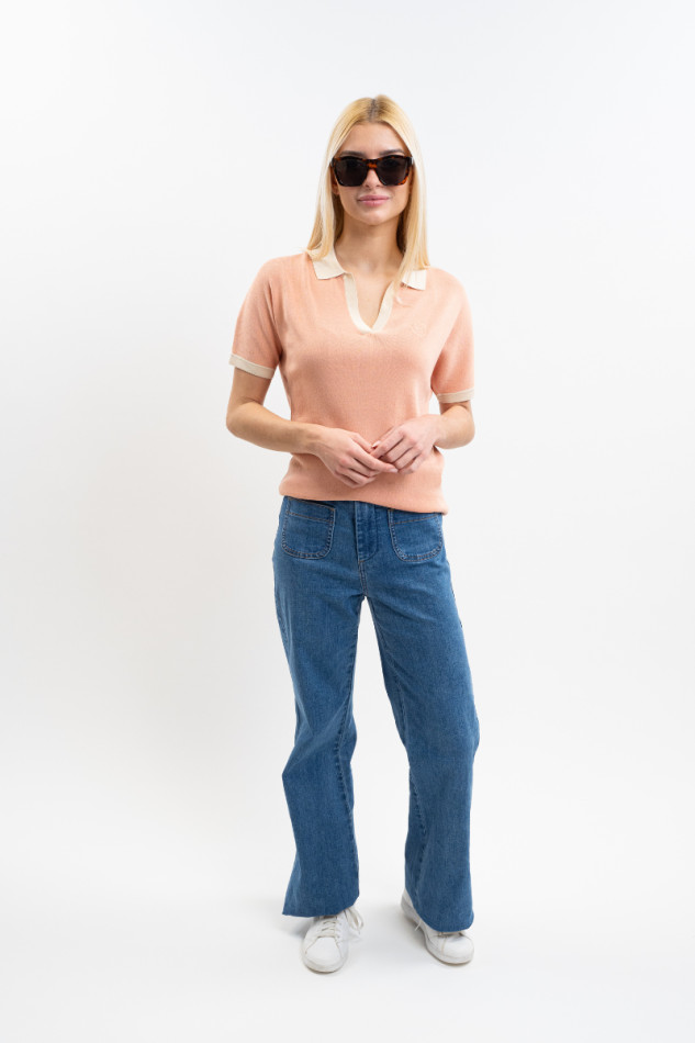 Peach Polo Femme - Abricot (Apricot) Peach Polo Femme - Abricot (Apricot)