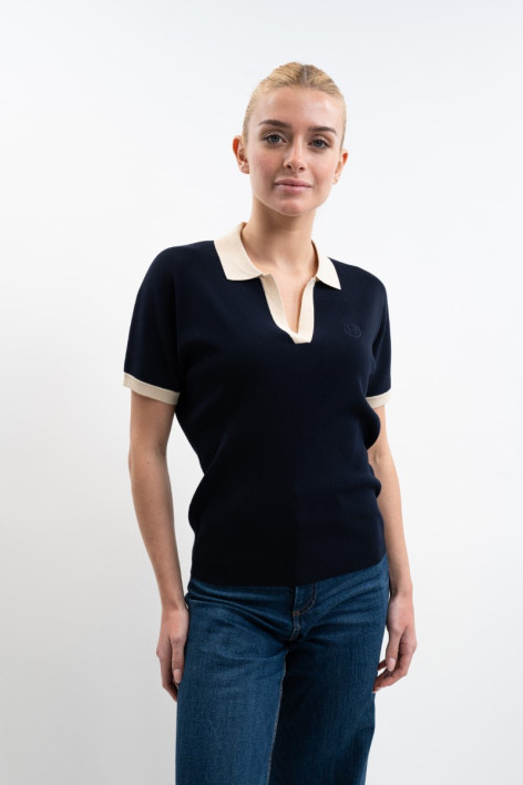 Peach Polo Femme - Marine (Navy)