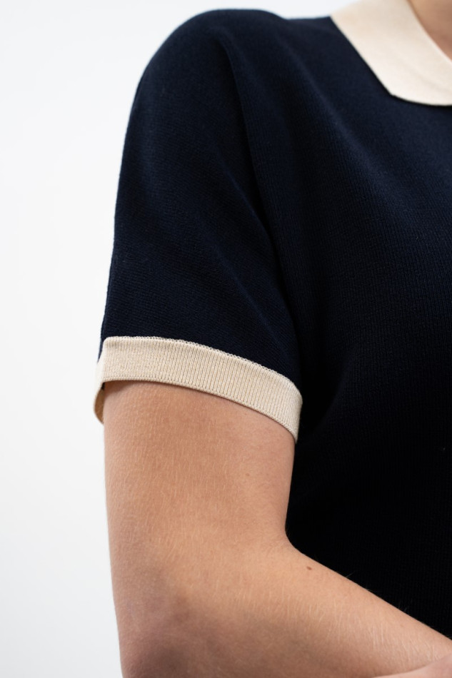 Peach Polo Damen - Marine (Navy)