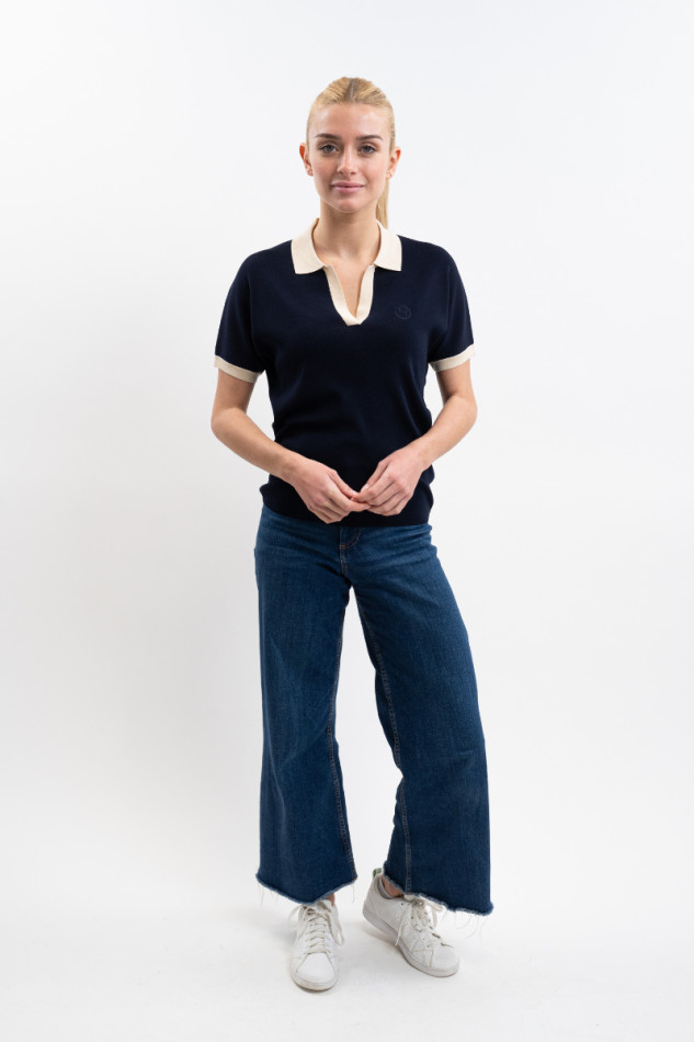 Peach Polo Damen - Marine (Navy)