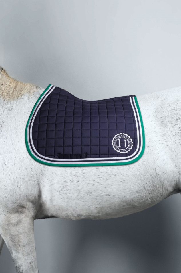 Soft Satteldecke - Navy/Emerald Green