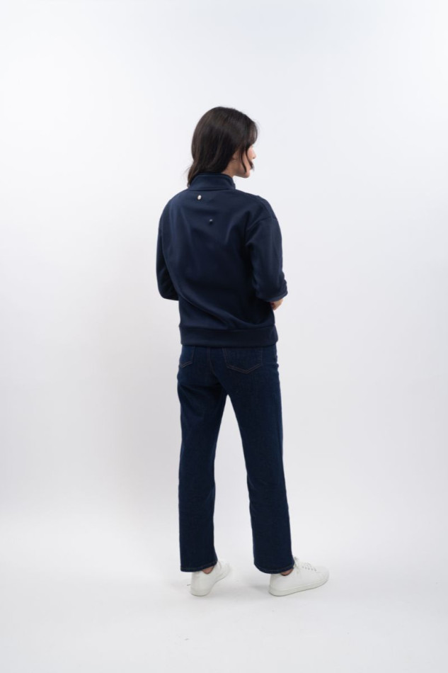 Louise Women's Zip Sweat Versailles - Navy Louise Women's Zip Sweat Versailles - Navy