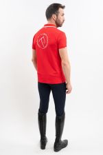 Dranse Polo Man SWISS EQUESTRIAN FRIENDS - Rood (Red) Dranse Polo Man SWISS EQUESTRIAN FRIENDS - Rood (Red)