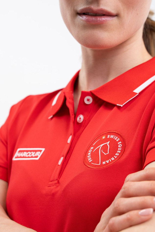 Polo de mujer Douve SWISS EQUESTRIAN FRIENDS - Rojo (Rojo) Polo de mujer Douve SWISS EQUESTRIAN FRIENDS - Rojo (Rojo)
