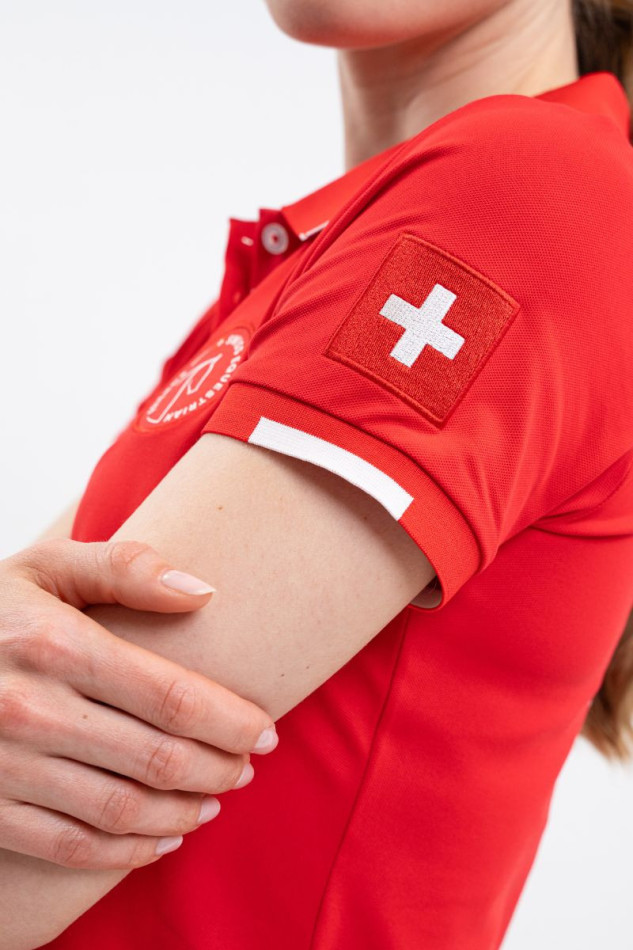 Polo de mujer Douve SWISS EQUESTRIAN FRIENDS - Rojo (Rojo) Polo de mujer Douve SWISS EQUESTRIAN FRIENDS - Rojo (Rojo)