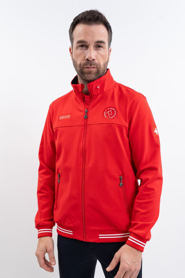 Menthue Unisex Jacket SWISS EQUESTRIAN FRIENDS - Red (Red)