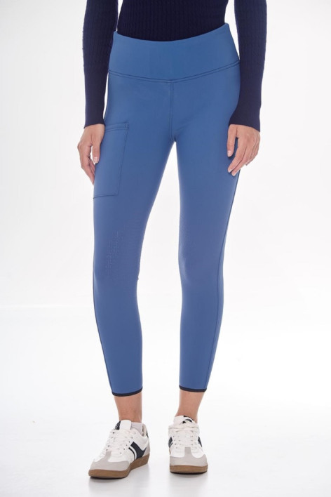 Lili Damen Fleece Legging - Steel Blue