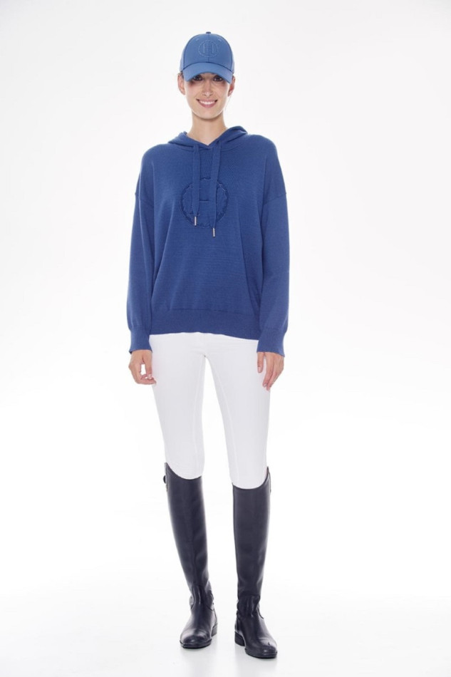 Camiseta de ch&aacute;ndal para mujer Santa - Azul acero