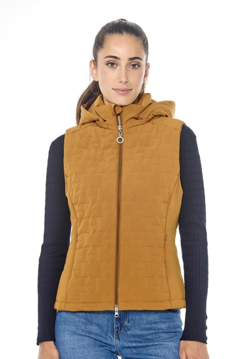 Bernie Mouwloos vest voor dames - Goudgeel