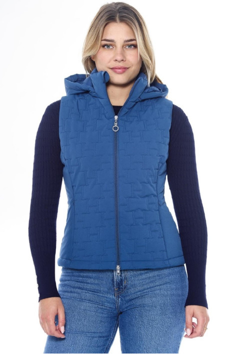 Bernie Mouwloos Gilet voor dames - Staalblauw