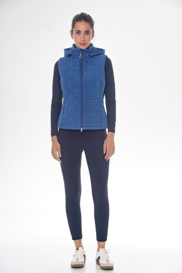 Bernie Mouwloos Gilet voor dames - Staalblauw