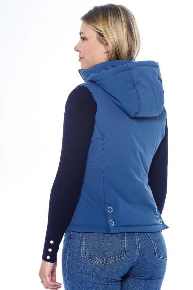 Bernie Mouwloos Gilet voor dames - Staalblauw