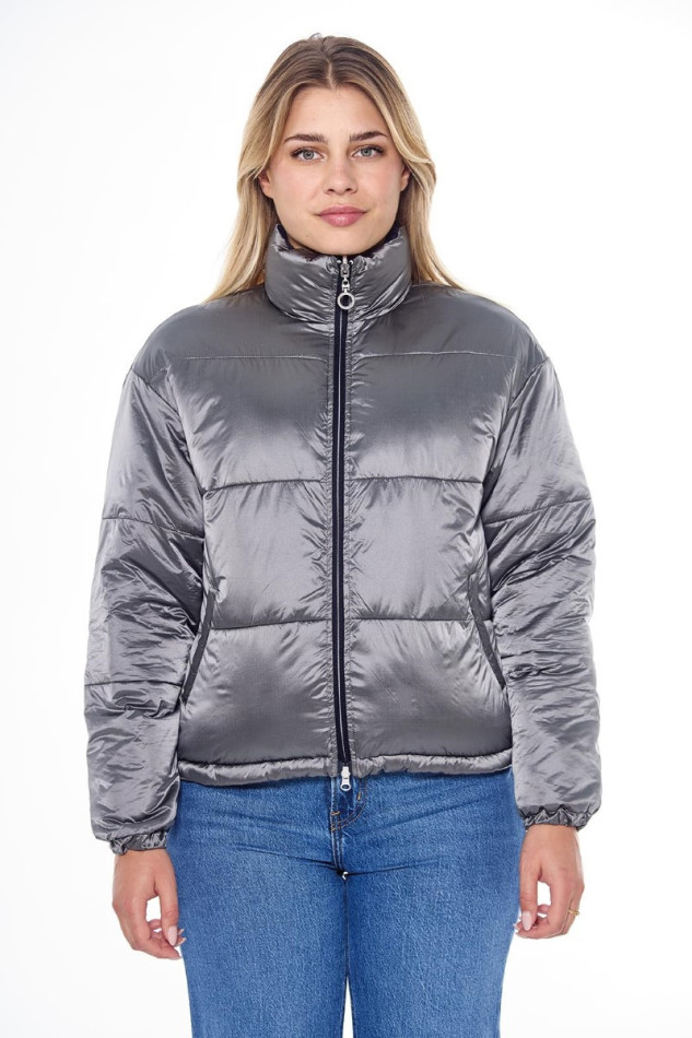 Janari Puffer Jacket - Azul marino/Plata