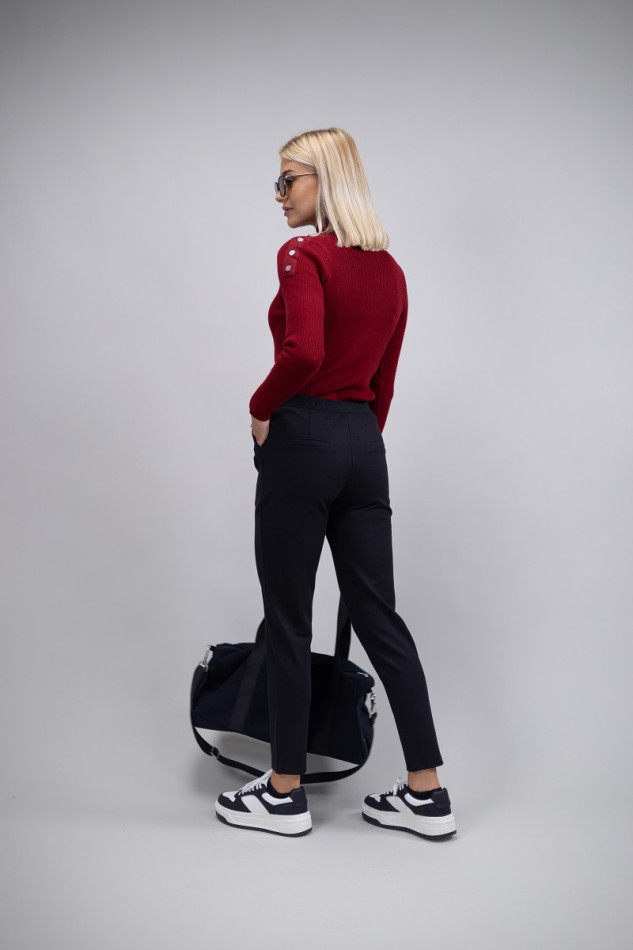 Pavia Jersey Chino Mujer - Negro Pavia Jersey Chino Mujer - Negro