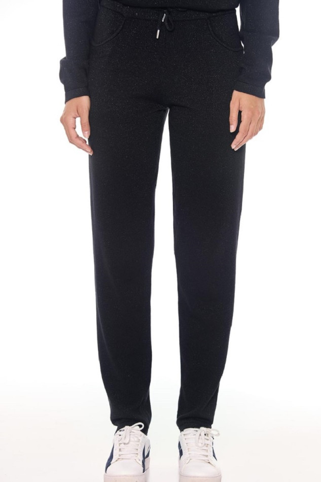 Joggi Jogginganzug Frau - Black Shiny Joggi Jogginganzug Frau - Black Shiny