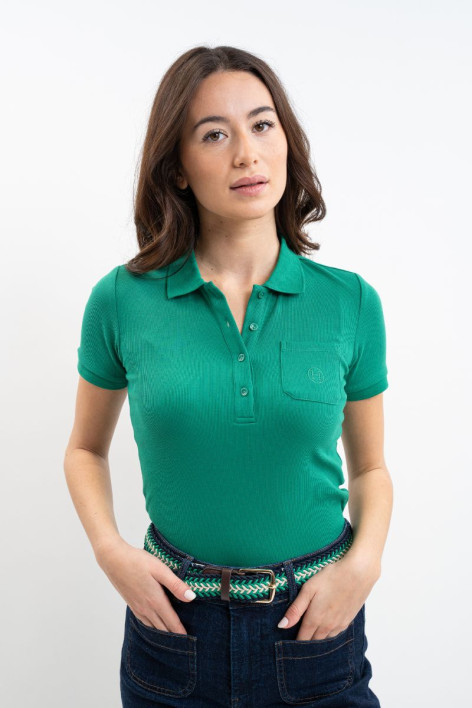 Pamoly Polo MC Femme - Emerald Green