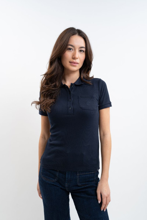 Polo de mujer Pamoly MC - Azul marino