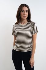 Tzimi Tee-Shirt Femme - Linen/Navy Tzimi Tee-Shirt Femme - Linen/Navy