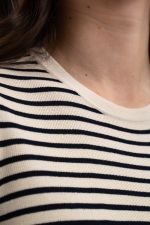 Tzimi Vrouwen T-shirt - Linnen/Navy Tzimi Vrouwen T-shirt - Linnen/Navy