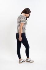 Tzimi Women's Tee-Shirt - Linen/Navy Tzimi Women's Tee-Shirt - Linen/Navy