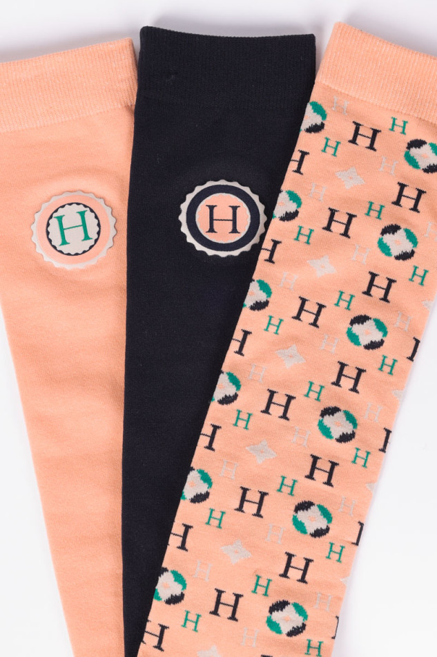 Santia Socks (x 3 pairs) - Apricot Santia Socks (x 3 pairs) - Apricot