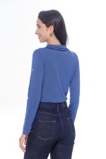 Popi Polo ML Femme - Steel Blue Popi Polo ML Femme - Steel Blue