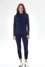 Polo Pistach Warm Donna - Navy Polo Pistach Warm Donna - Navy