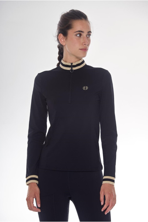 Polo tecnica Alpha Donna - Nero