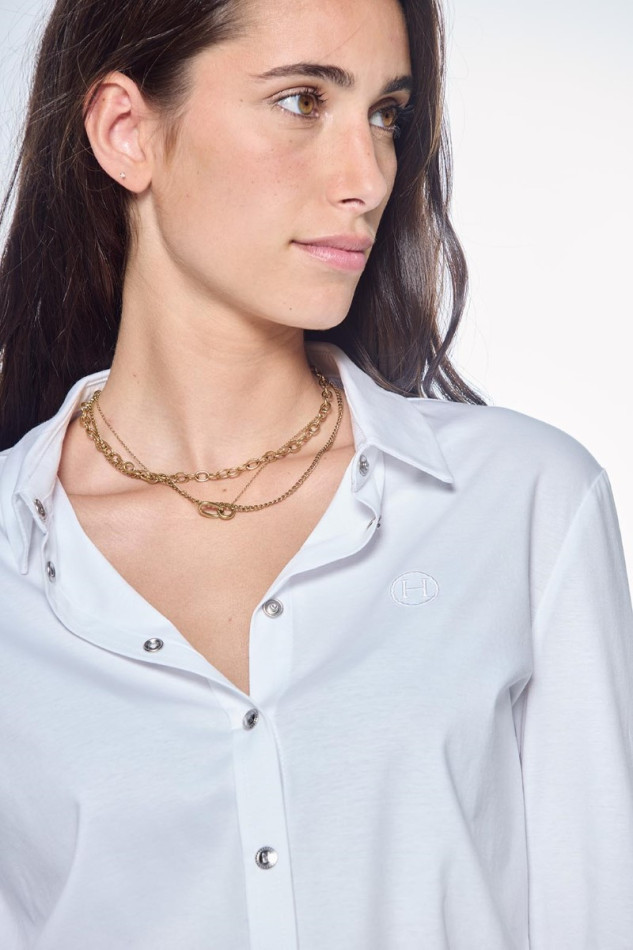 Sharmy Dameshemd ML - Wit (White)