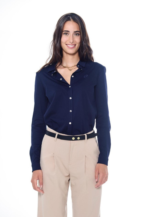 Camisa Sharmy ML para mujer - Azul marino