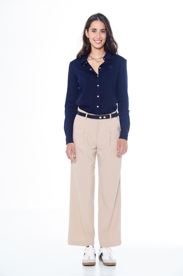 Sharmy Chemise ML Femme - Navy