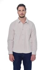 Shavi Herren-Velourshemd - Elfenbein (Ivory) Shavi Herren-Velourshemd - Elfenbein (Ivory)