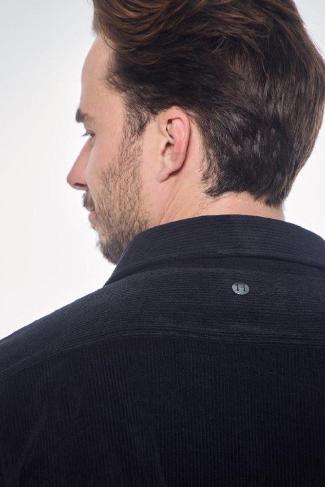 Camicia in velluto Shavi Uomo - Nero Camicia in velluto Shavi Uomo - Nero