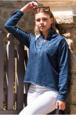 Blissy Blouse Femme - Jean (Denim) Blissy Blouse Femme - Jean (Denim)