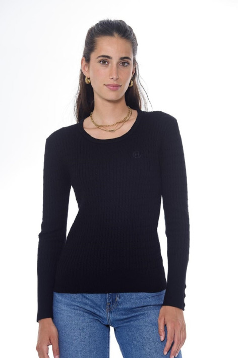 Pompadou Women's Sweater - Black (Black)