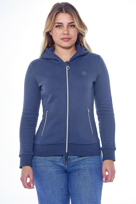 Sudadera con cremallera Sworm para mujer - Azul acero