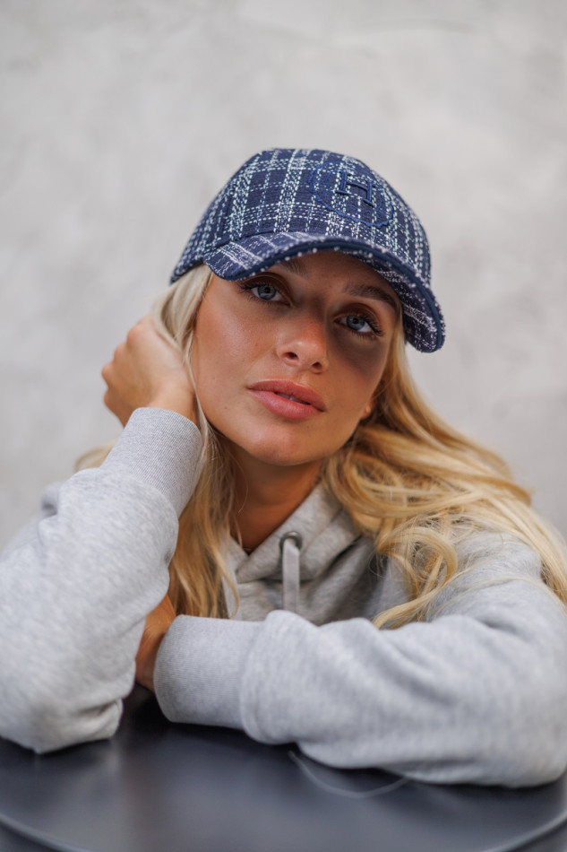 Cappello Softshell da ambasciatore - Tweed Navy/White