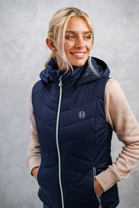 Best Of Chaleco sin mangas de invierno 23 para mujer - Azul marino