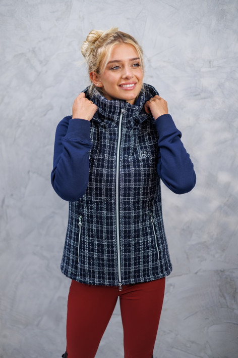 Best Of Damen Winter 23 - Tweed Navy/White Ärmellose Weste