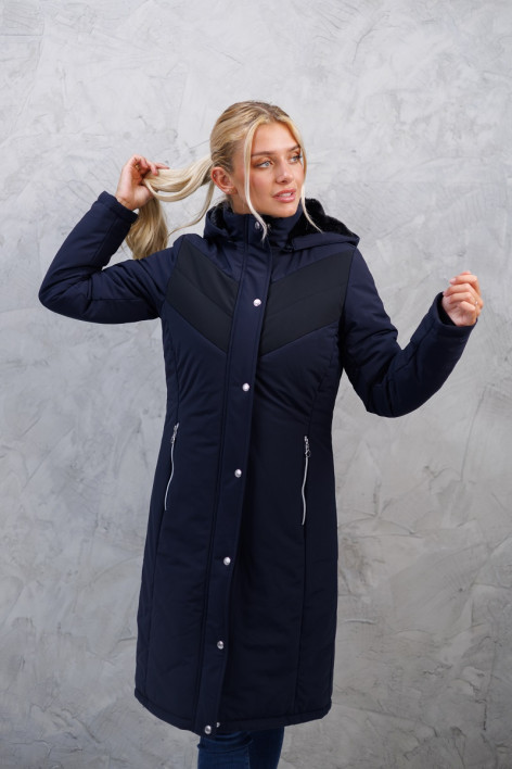Java Winter 23 Long Parka voor dames - Navy
