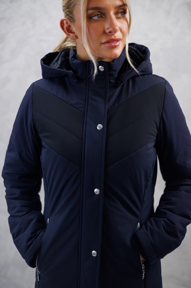 Java Winter 23 Long Parka voor dames - Navy