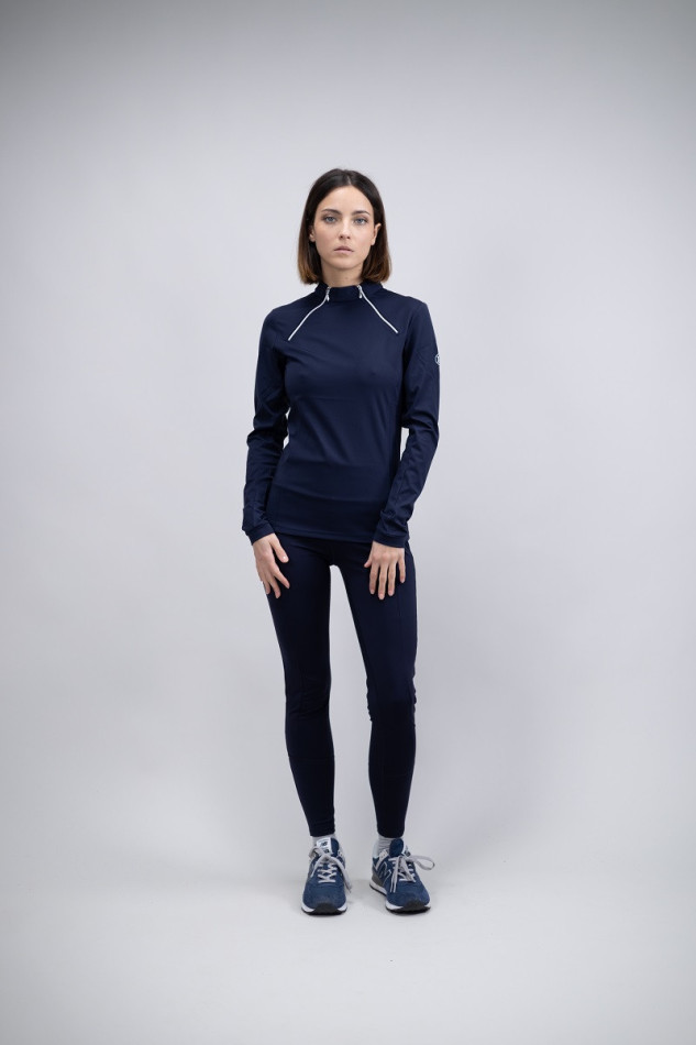 Prelude Warmes Polo Damen Winter 23 - Marine (Navy) Prelude Warmes Polo Damen Winter 23 - Marine (Navy)