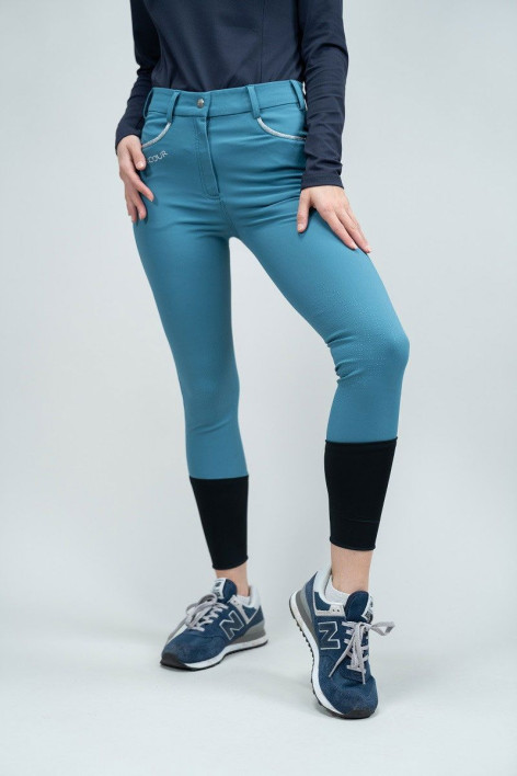Pantalón de equitación Jaltika Fix System Grip - DuckBlue